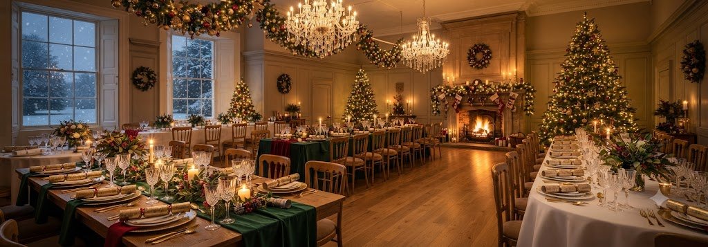 Festive Christmas party dinner at Oakwood Hotel, Christmas party venue in Gloucester