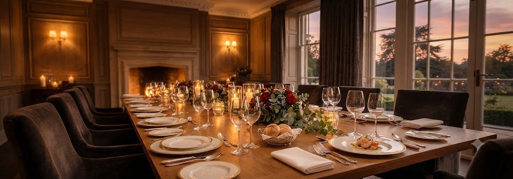 Private client dinner hosted at Oakwood Hotel, Twigworth
