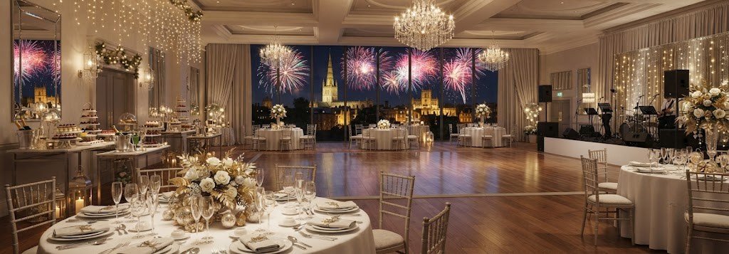 New Year's Eve celebration dinner at Oakwood Hotel Gloucester